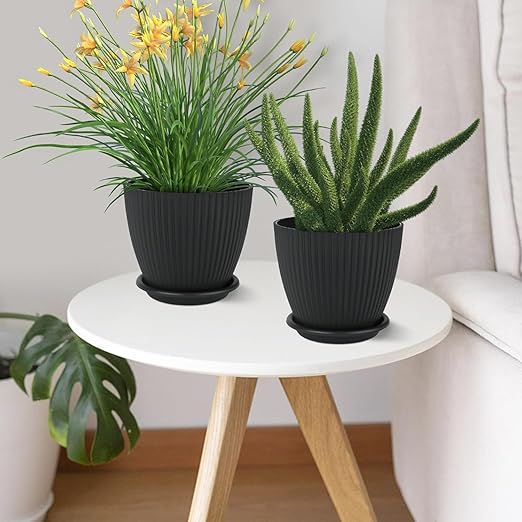 Compact Dhari Pot Combo Beautiful Texture, Includes Matching Tray 2 Piece Set