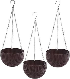 Compact Hanging Pots Ideal For Succulents & Small Plants Elegant Look 3 Pieces