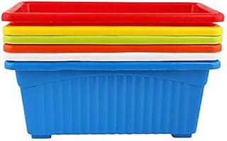 Elegant Jupiter Planter Set Rectangular Pots For Terrace & Balcony 6 Pieces Bundle
