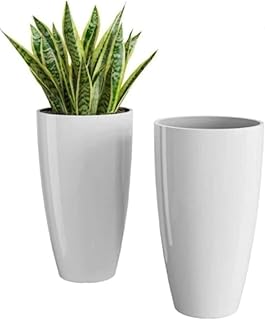 Eco-Friendly 8.5-Inch Tower Pot Durable For Daily Gardening Needs Set Of 2