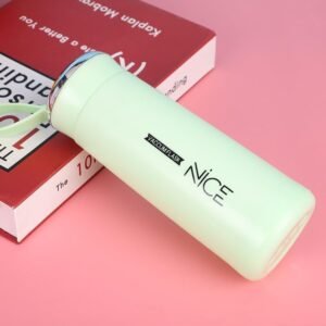 Nice Water Bottle Glass Inner Liner With Plastic Shell Bottles For School,Gym,Home,Office,Boys & Girls Portable Handheld, Multicolor 400Ml