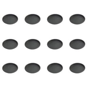 DukanRoad UV Treated Gardening DukanRoad Tray (Plate/Saucer) for Pots - 8 inch, Black Color, Set of 12 | Tray for Plants Pot for Indoor Home Decor & Outdoor Garden & Balcony