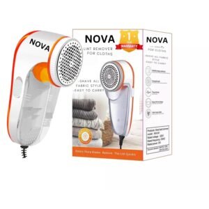 Nova Lint Remover for Clothes | Powerful 5W Fabric Shaver for Woolen Sweaters, Blankets & Sofa | Corded Electric, Honeycomb Head, Large Lint Collector Clothes Look Like New in Minutes 1-Year Warranty