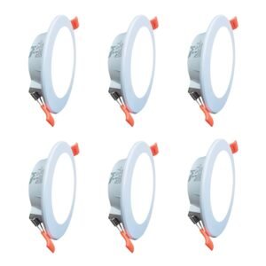 DukanRoad 10-Watts Round Led Panel Conceal Down Pack of 6 Ceiling Light Ceiling Lamp (White)