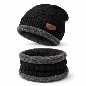 Fitness Mantra® Gym Winter Cap & Muffler for Men & Women| Beanie Cap| 1 Set|