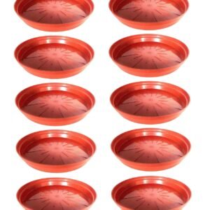 8 Inch Flower Pots Bottom Drip Plate (Tray,Saucer) Suitable for 10 Inch,12 Inch Round DukanRoad Plant Pot Pack of 10