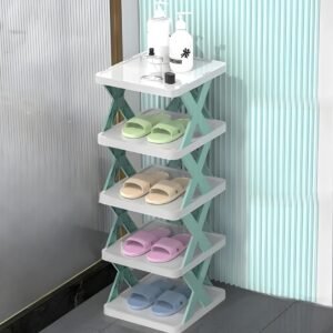 5 Layer Plastic Shoe Rack Organizer Foldable